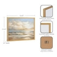 thumbnail image 6 of Kate and Laurel  Beach Waves Sunset Cloud Landscape Framed Wall Art by The Creative Bunch Studio, 16x12 Gold, Modern Ocean Waves Art for Wall, 6 of 7
