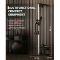 thumbnail image 3 of Acekid Wall Mount Cable Station Height Adjustable, LAT Pulldown Machine with Dual Pulley, Black, 3 of 6