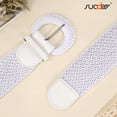 thumbnail image 4 of SUOSDEY Women Woven Wide Belt for Dress Fashion Rattan Braided Waist Belt Straw Raffia Boho Belt for Jeans, 4 of 6
