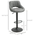 thumbnail image 3 of HOMCOM Tabourets de Bar Ensemble de 2 Tabourets de Comptoir Pivotants Réglables, 3 of 10