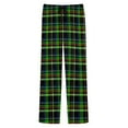 thumbnail image 6 of KyCheLot Men's Sleep Bottoms Plaid Vintage Wide Leg Elastic Drawstring Waist Comfy Loose Trousers with Pockets Pajama, 6 of 6