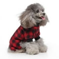 thumbnail image 3 of Plaid Pet Pajamas Dog Onesies Plaid Dog Sweaters Pet Soft Winter Clothes Puppy Warm Pajamas for Small Medium Dogs Pets, 3 of 19