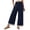 Black, variant on Yungyresw Womens Wide Leg Palazzo Pants Lace Hem Elastic Smocked Waist Casual Pants Lightweight Straight Trousers With Pockets Coffee 2XL