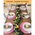 thumbnail image 4 of 13 Inch Round Placemats Set of 4, Pink Marble Non Slip Heat Insulation PP Table Mats, Modern Ombre Abstract Fluid Aesthetic Art Washable Place Mats for Kitchen Dining Party Table Decor, 4 of 7
