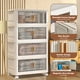 thumbnail image 4 of Gabinete de Almacenamiento Plegable con Puertas: Organizador Rodante de 4 Niveles para Armario y Dormitorio, 4 of 7