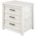 thumbnail image 2 of Home Square Solid Wood 3-Drawer Nightstand in Antique White - Set of 2, 2 of 2