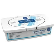 Flush Away Flushable Wipes Made With Aloe and Lanolin (60 Count Tub)