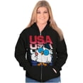 thumbnail image 4 of Tootsie Mr Owl Patriotic USA America Zip Up Hoodie Men's Women's Brisco Brands L, 4 of 6