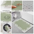 thumbnail image 6 of Coastal Coral Bath Mat 3 Piece Bathroom Rug Set, Sage Green Ocean Marine Nautical Beach Non Slip Bath Rug Contour Mat and Toilet Lid Cover, Absorbent Shower Mats Soft Bath Rugs and Mats Sets, 6 of 8