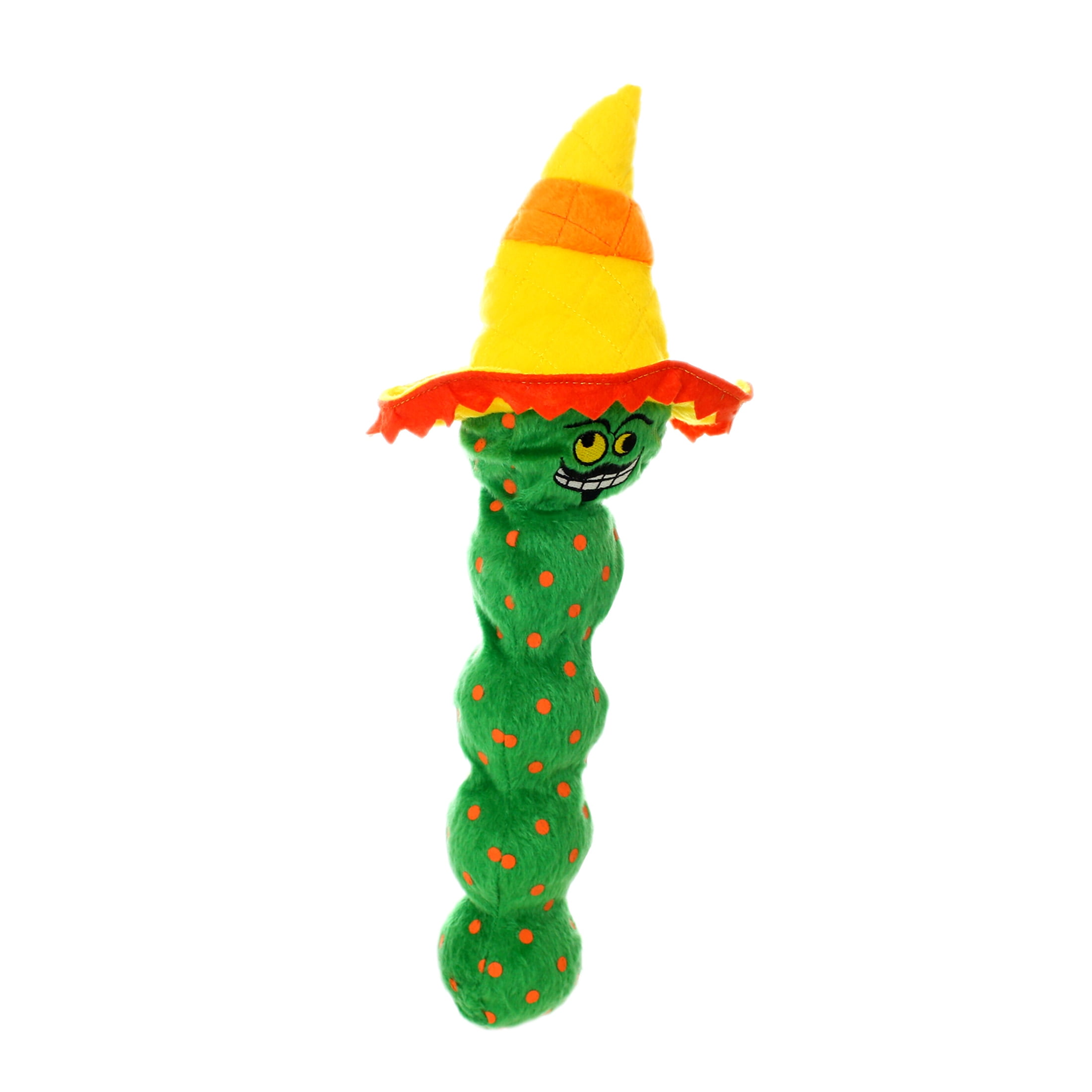 Mighty Tequila Worm Green Durable Plush Squeaky Dog Toy, 2-Pack
