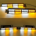 thumbnail image 2 of LE-JX 18" Traffic Advisor Amber/White 32 LED Interior Dash Windshield Emergency Visor Strobe Light Bar 2PCS, 2 of 9