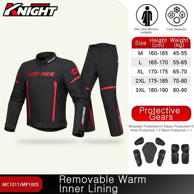 Veste de Moto Imperméable Unisexe avec Corps Armor All Seasons Tailles m à 3TG