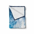 thumbnail image 2 of Winter Soft Flannel Fleece Throw Blanket, Christmas Trees Setting with Snowflakes and Stars New Year Graphic Image, Cozy Plush for Indoor and Outdoor Use, 70" x 90", Blue White, by Ambesonne, 2 of 6