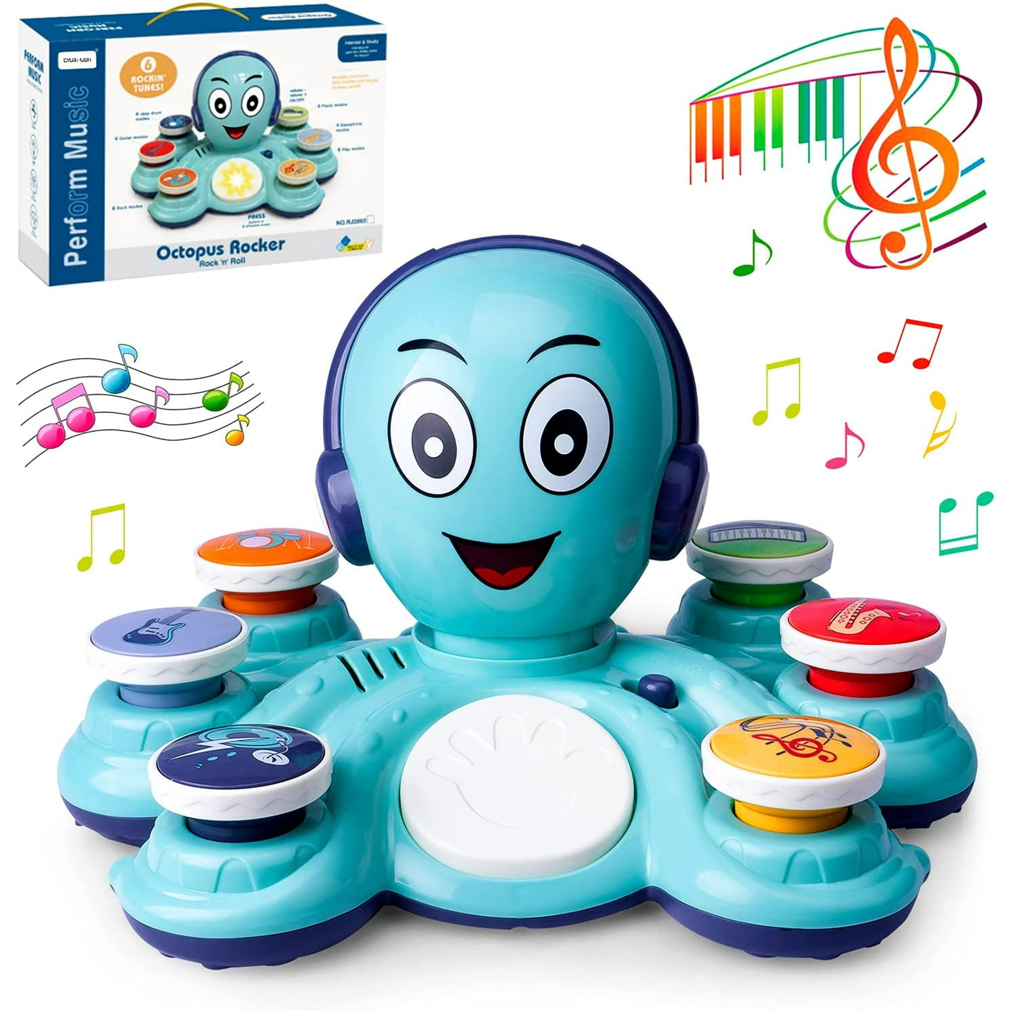Amdohai Baby Musical Toys Learning Toys for Toddlers, Octopus