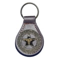 thumbnail image 1 of Longhorn and Star leather key fob or keychain Brown, 1 of 2