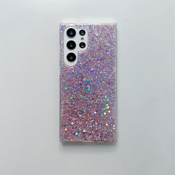 Nalacover for Samsung Galaxy S23 Ultra Sparkle Glitter Case, Soft TPU/Rubber Slim Shockproof Drop Protection Cover, Shining Bling Non-Yellowing Case for Samsung Galaxy S23 Ultra Women Girls, Rosegold