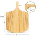 thumbnail image 3 of LotFancy Pizza Peel 12 inch, Wood Pizza Spatula Paddle, Pizza Board with Handle, 17x 12 in,Brown, 3 of 6