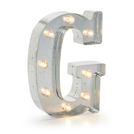 - Silver Metal Marquee Letter 9.875
