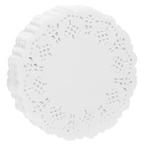 Soimiss 140Pcs White Paper Doilies Decorative Lace Placemats for Cake Desserts Tableware