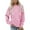 Pink, variant on LUOGENLI T-shirts “They Don'T Know That We Know They Know” for Women Cute Friends Hooded Sweatshirt Shirt Plus Size Funny Short Sleeve Letter Print Tops M