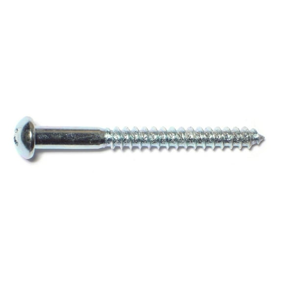 #10 x 2" Zinc Plated Steel Phillips Round Head Wood Screws (32 pcs.)