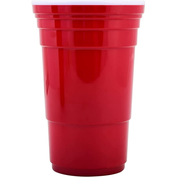 Red Cup Living Reusable Red Plastic Cups 32 oz Party Cups for Beer