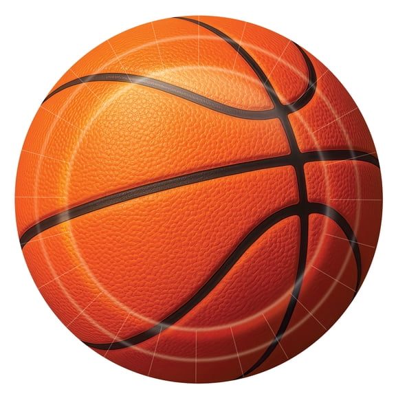 Basketball Plates, 9", Pack of 32