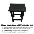 thumbnail image 4 of HDPE Patio Bar Set, Outdoor Bar Stools, Weather Resistant, for Poolside, Garden, Yard, Balcony (Black, 2 Piece), 4 of 5