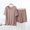 Khaki, variant on YHAJDS Pajamas for Women Set 2 Piece Solid Color V Neck Side Slit Tee and Wide Leg Shorts