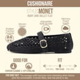 thumbnail image 3 of Cushionaire Monet Woven Mary Jane Flats for Women, Comfortable Ballet Flats with Adjustable Gold-Tone Buckle Strap and Memory Foam Cushioning, 3 of 18