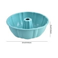 thumbnail image 3 of Clearance Sale! 1 Pack Silicone Bundt Cake Pan Nonstick,10 Inch, Silicone Cake Molds,Pound Cake Pan, Baking Pan for Jello,Gelatin,Cake,Brownie and Bread（Blue）, 3 of 5