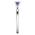 thumbnail image 3 of 0.5 ct Round Cut Simulated Tanzanite Solitaire 18K White Gold Womens Engagement Ring, 3 of 5