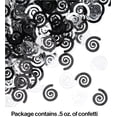 thumbnail image 2 of Creative Converting 021091 Black Velvet Swirls Foil Confetti - Case of 12, 2 of 2