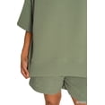 thumbnail image 6 of Zenana Women's Ribbed Round Neck Short Sleeve Tee Shirt & Waistband Shorts Set, 6 of 8