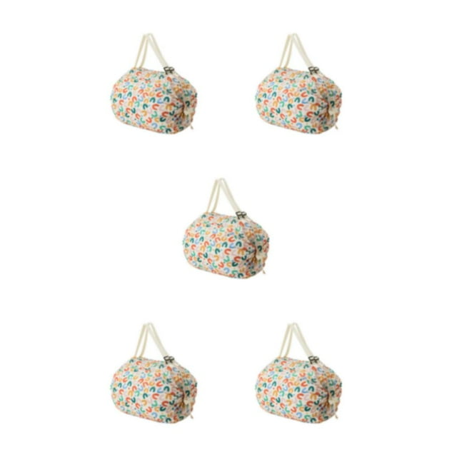 Youkk Sac de Rangement Pliable Pratique Compagnon de Voyage Réutilisable Sacs de Rangement Pliables Lettre C 5Set