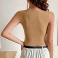 thumbnail image 5 of Aboser Womens Built in Bra Workout Tops Sleeveless Crop Athletic Shirt Breathable Square Neck Yoga Tops Slimming Soft Padded Sports Tank Top, 5 of 9
