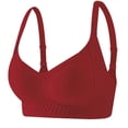 thumbnail image 4 of Women's Wireless Bra JIANLAI No Underwire - Wireless Comfort Compression Support Adjustable Everyday Bra Wine Red, 4 of 4