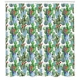 thumbnail image 3 of Ambesonne Cactus Shower Curtain, Hawaiian Summer Theme, 69"Wx84"L, Multicolor, 3 of 3