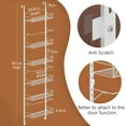 thumbnail image 3 of Bextsrack Wall Mount Spice Rack Organizer Adjustable 6 Baskets Closet Organizer Hanging Spice Space Saver in Home-White, 3 of 7