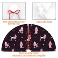 thumbnail image 4 of Rateoe Poodle Dog Print Christmas Tree Skirt 36" for Xmas Holiday New Year Party Circle Tree Mat Ornaments Decoration, 4 of 7
