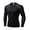 Black With Grey, variant on Men's Long Sleeve Fitted Compression Shirt, Cool Dry Base Layer for Men-Navy-XL
