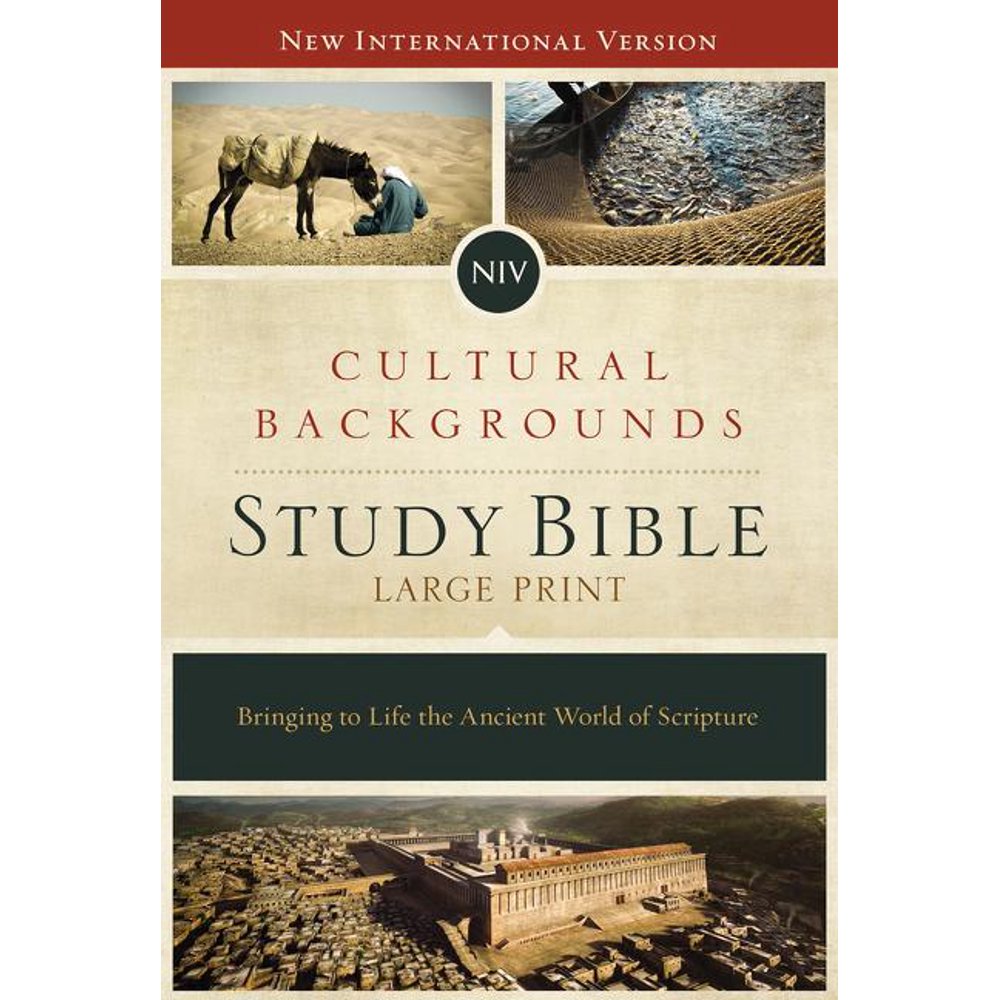 NIV, Cultural Backgrounds Study Bible, Large Print, Hardcover, Red