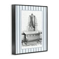 thumbnail image 3 of Stupell Industries Antique Bath Blue Stripes Black Framed Giclee Art design by Lettered and Lined, 20 x 16, 3 of 8