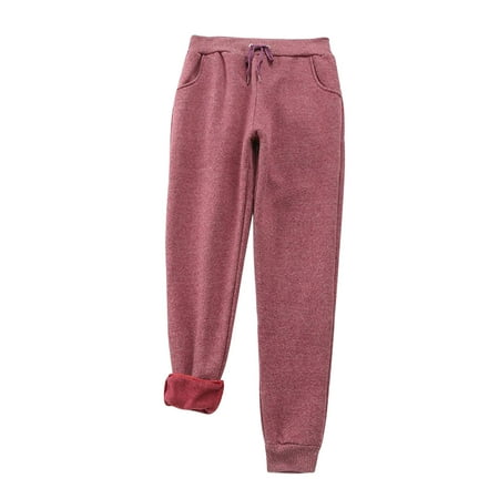 

Dadaria Wide Leg Pants for Women Summer Dressy Winter Sport Leg Pant Solid Loose Leggins Long Pants Wine M Female