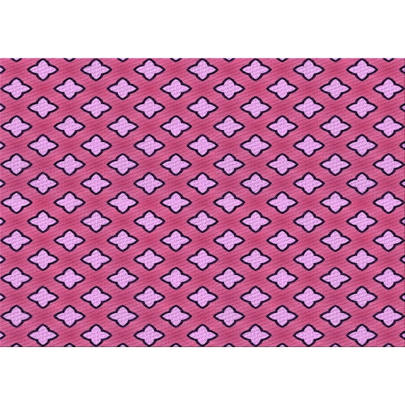 Ahgly Company Machine Washable Indoor Rectangle Transitional Burnt Pink Area Rugs, 8' x 10'