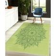 thumbnail image 4 of Mandala Decorative Rug, Lotus Inspired Flower Lace Circle Ornate Retro Pattern Eastern Universe Theme, Quality Carpet for Bedroom Dorm and Living Room, 6 Sizes, Pistachio Green, by Ambesonne, 4 of 4