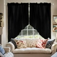 thumbnail image 2 of Solid Color Swag Valances for Windows 2 Pack Black Swag Kitchen Curtains 36 Inches Long Rod Pocket Short Window Treatment for Kitchen Bathroom 36"x36", 2 of 8