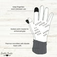 thumbnail image 4 of Britt's Knits Pro Tip Texting Warm Gloves Double Ribbed Cuffs - Gray, S-M (Unisex), 4 of 10