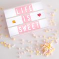 thumbnail image 2 of Caja de luz de cine BONNYCO rosa con 400 letras y emojis y 2 rotuladores, 2 of 9