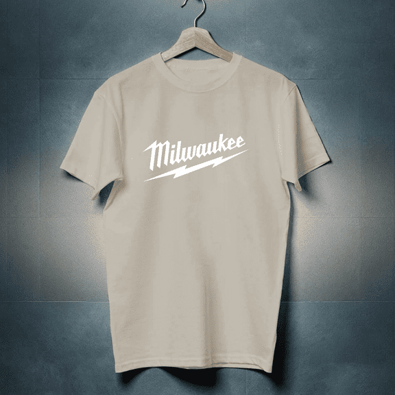 Milwaukee Tool Unisex Black Red Workwear Merch Inspired Design Heavy Cotton Tee